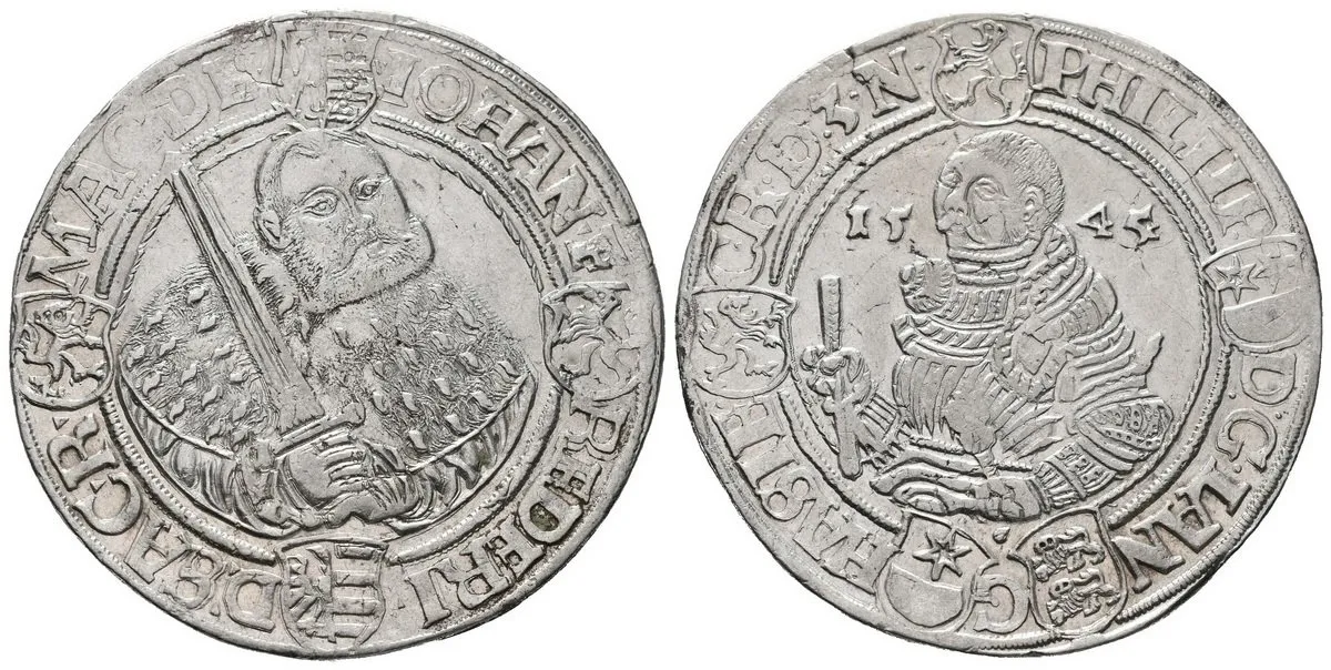 Sasko, Johann Friedrich a Philipp von Hessen, 1542 - 1547 — 1