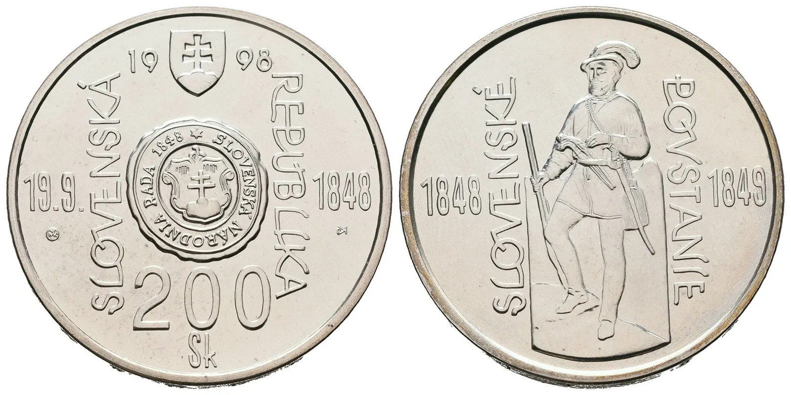 200 Sk 1998 - Slovenské povstání, běžná kvalita