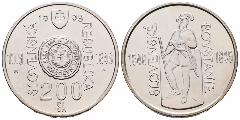 200 Sk 1998 - Slovenské povstání, běžná kvalita