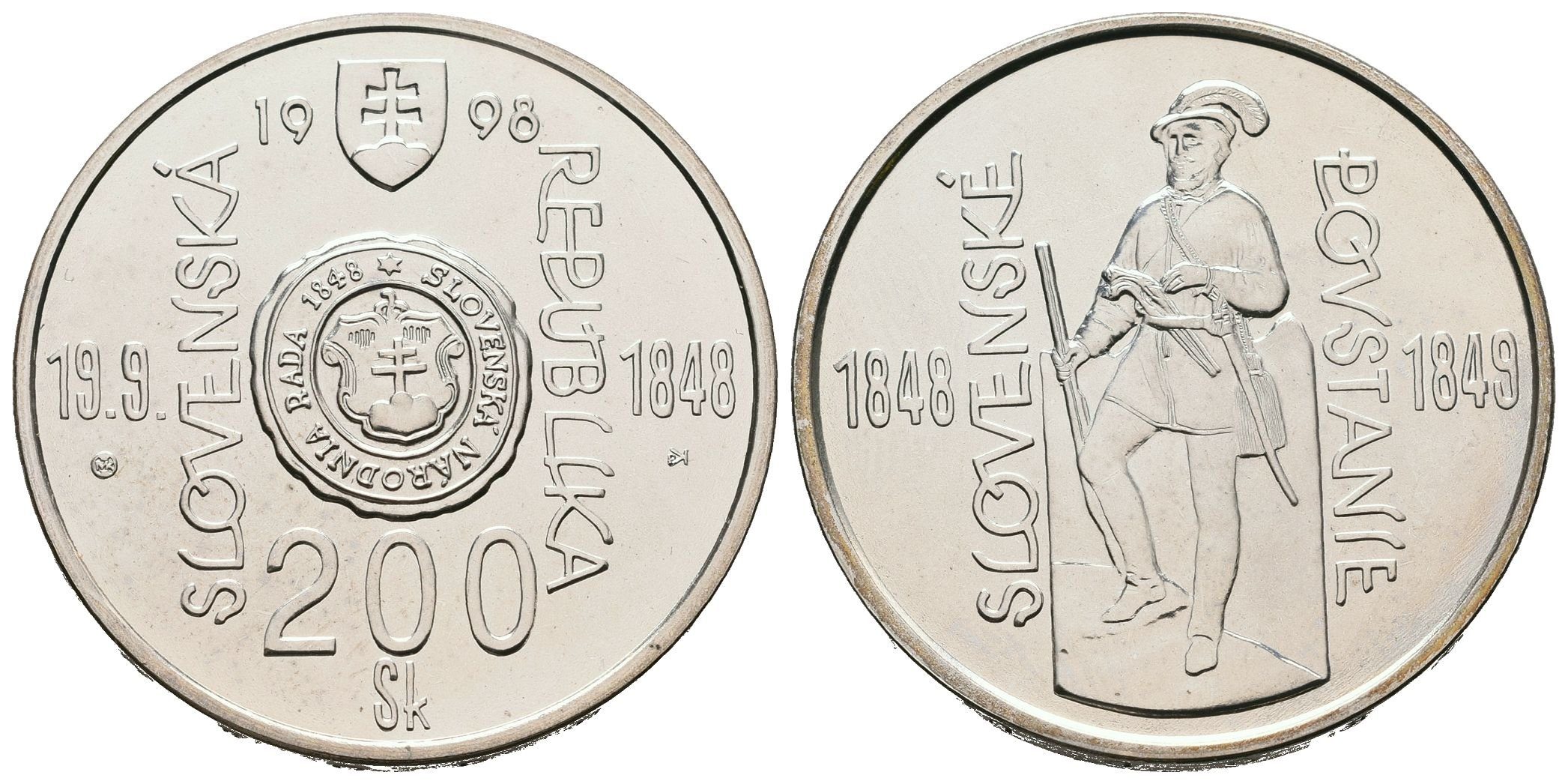 200 Sk 1998 - Slovenské povstání, běžná kvalita