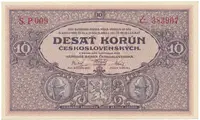 10 Koruna 1927, série P 009, Hej.22a