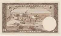 Pákistán, 10 Rupees (1951), P.13, starší typ číslovače - fotografie 2