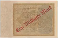 Německo, 1 Milliarde Mark 1923, Ro.110e - fotografie 2