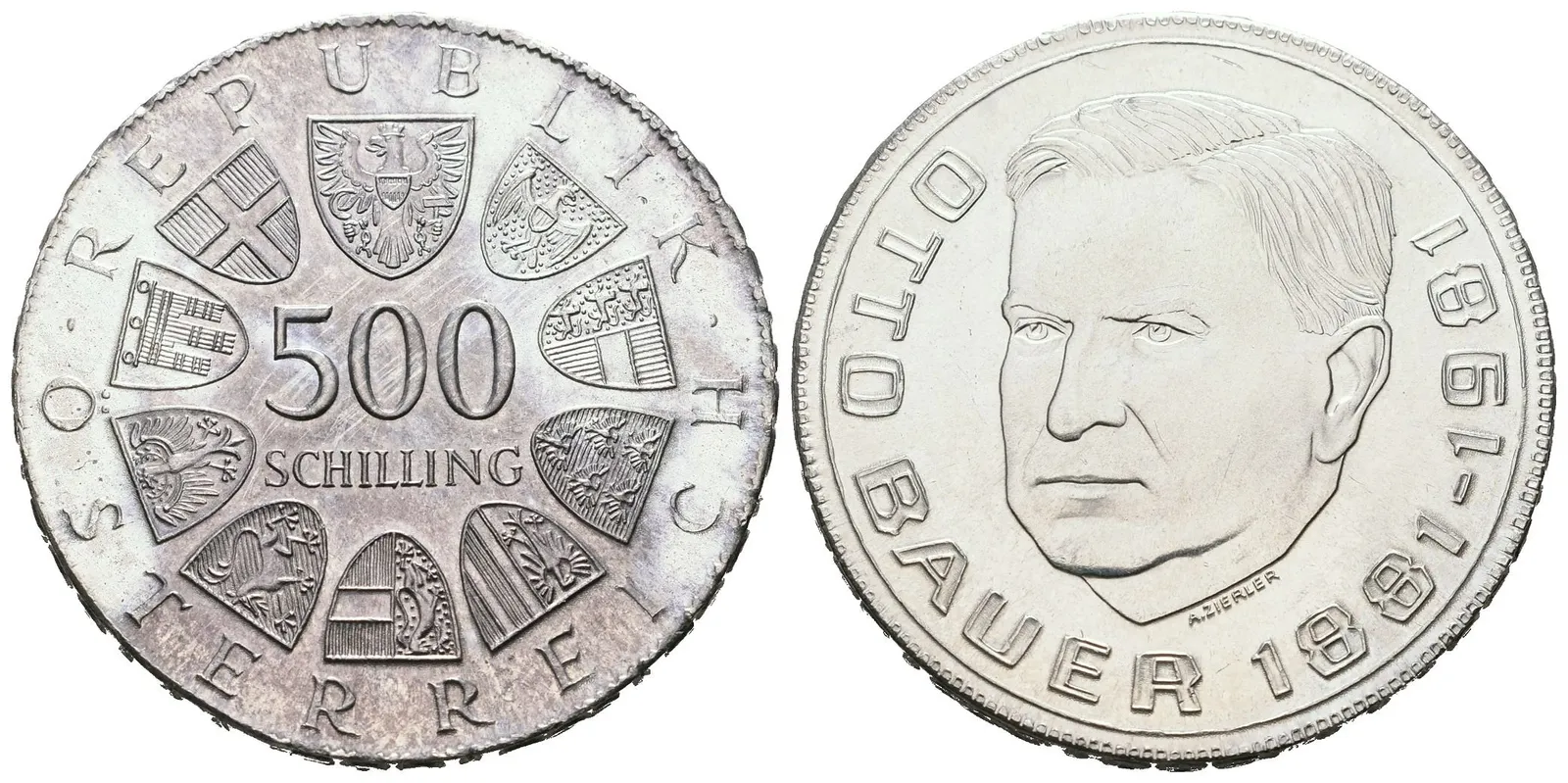 Rakousko, 500 Schilling 1981 - Otto Bauer