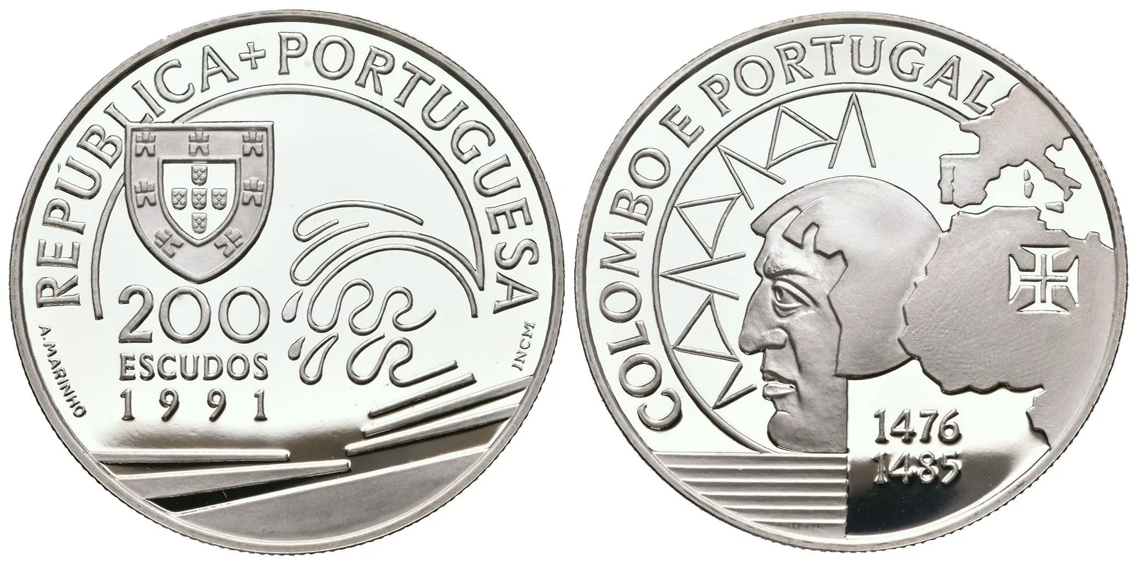Portugalsko, 200 Escudos 1991 - Kolumbus