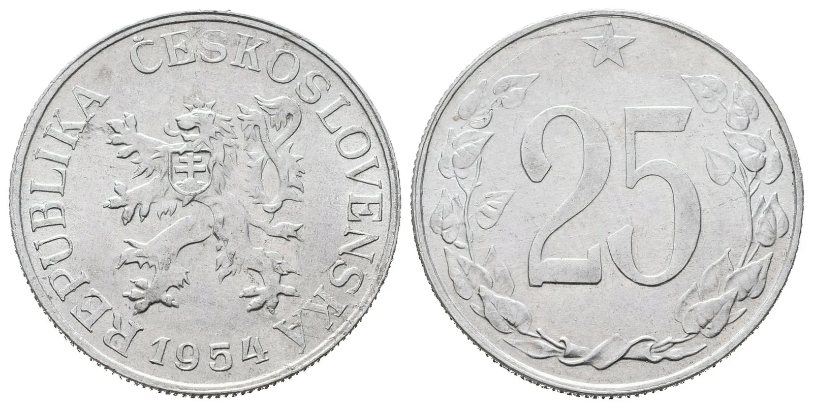 25 Haléř 1954, vzácný