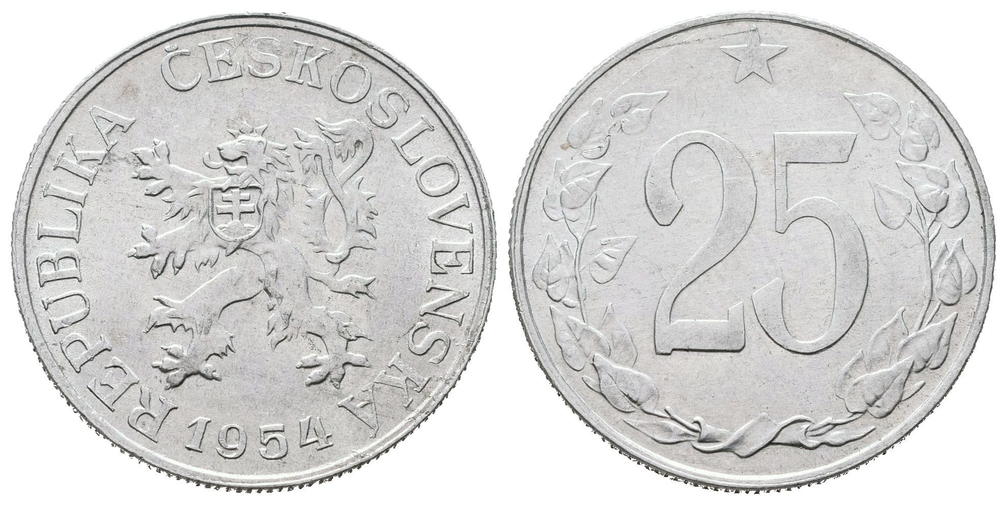 25 Haléř 1954, vzácný