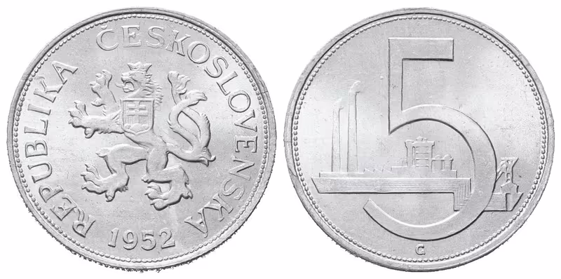 5 Koruna 1952, vzácná