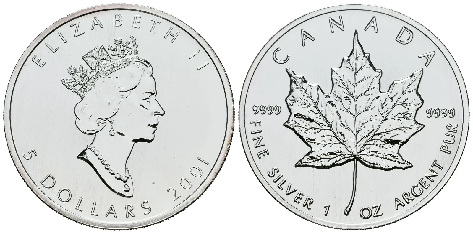Kanada, 5 Dollars 2001 - Maple Leaf