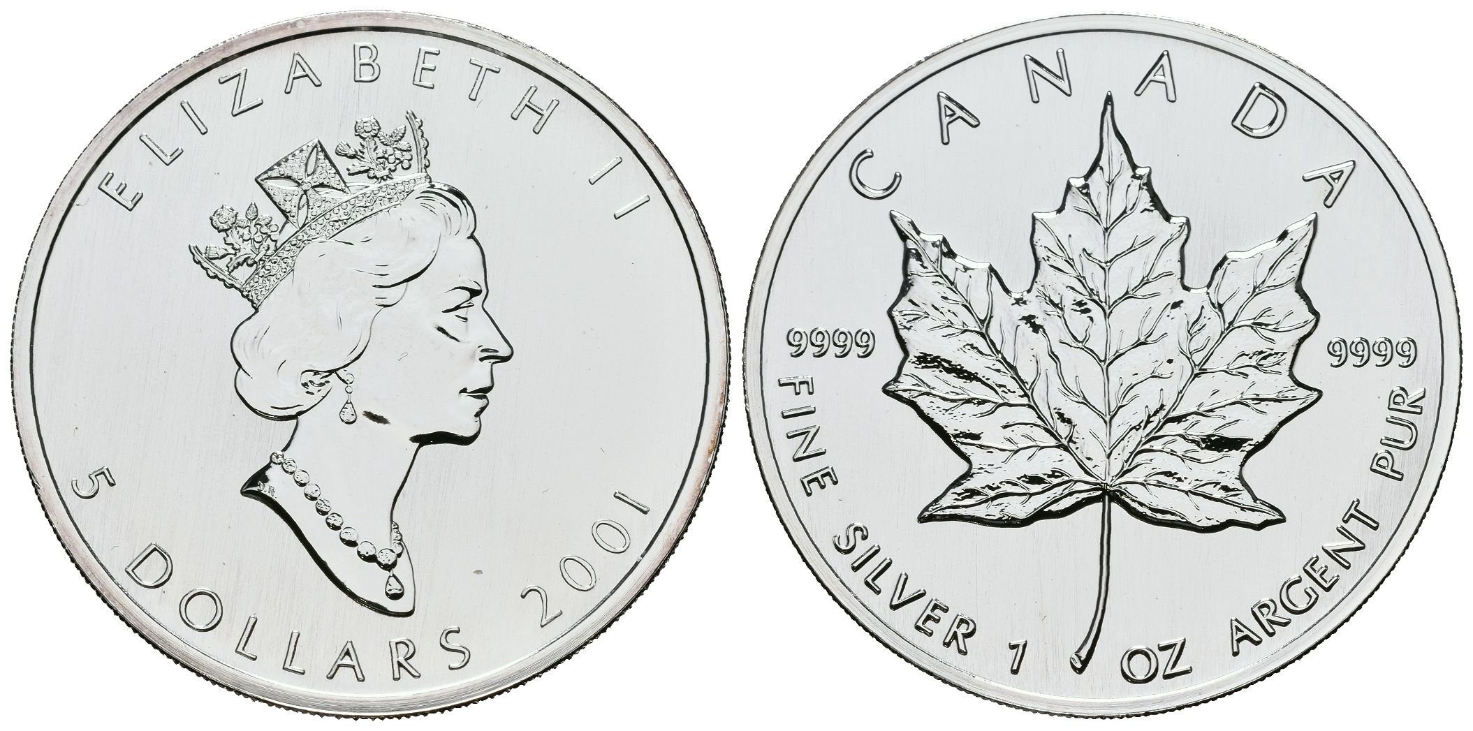 Kanada, 5 Dollars 2001 - Maple Leaf