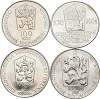 Soubor mincí 100 Kčs 1986 - Karel Hynek Mácha, 1987 - Banická akademie, — 2