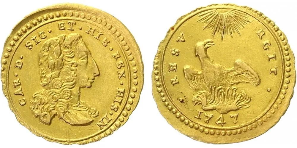 Itálie - Sicílie, Carlo III. Bourbon, 1734 - 1759 — 1