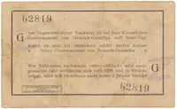 Německá Východní Afrika, 1 Rupie 1. 11. 1915, série G, vzácný podpis, R.918d - fotografie 2