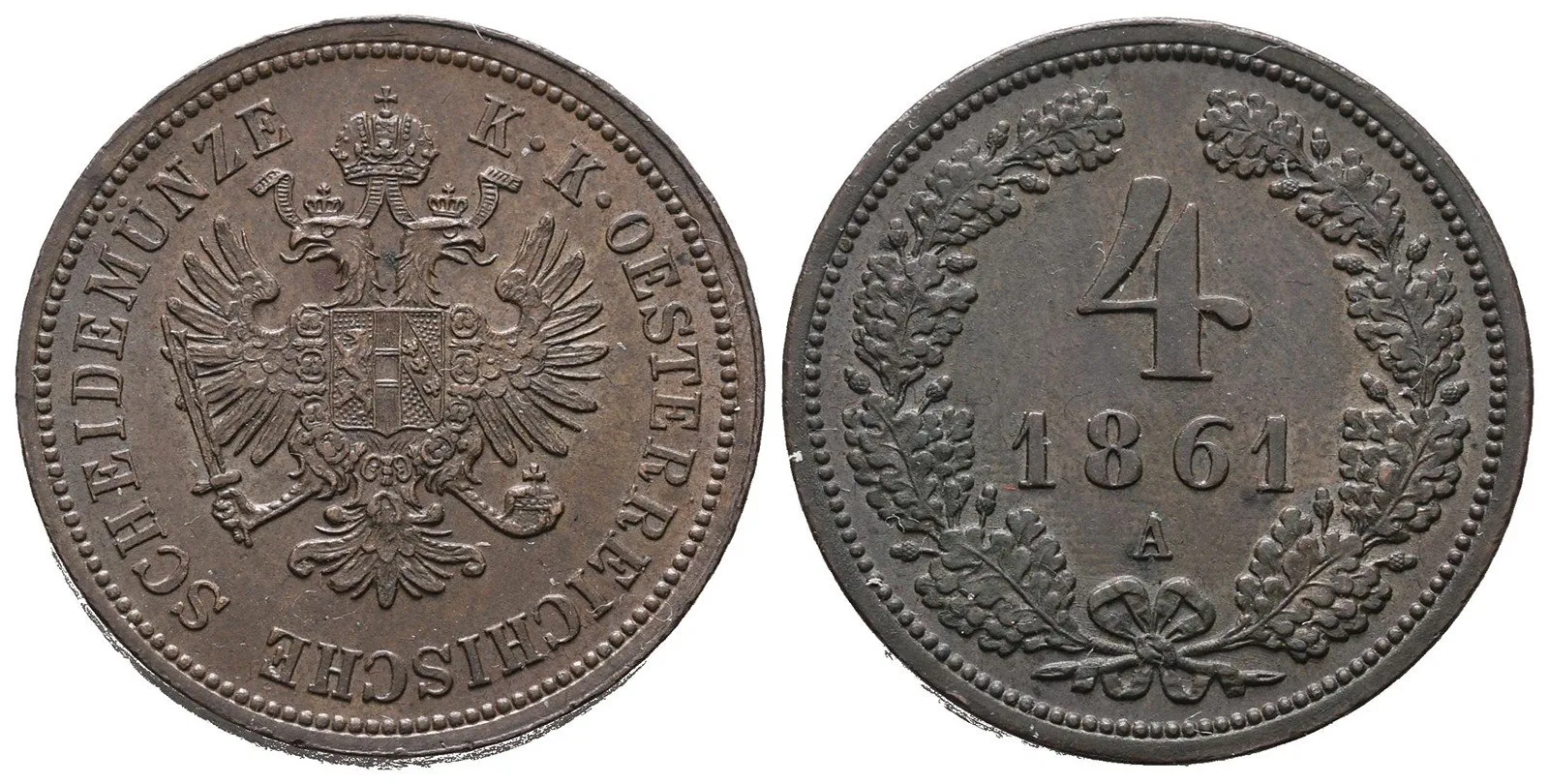 Rakouská a spolková měna, 1857 - 1892 — 1