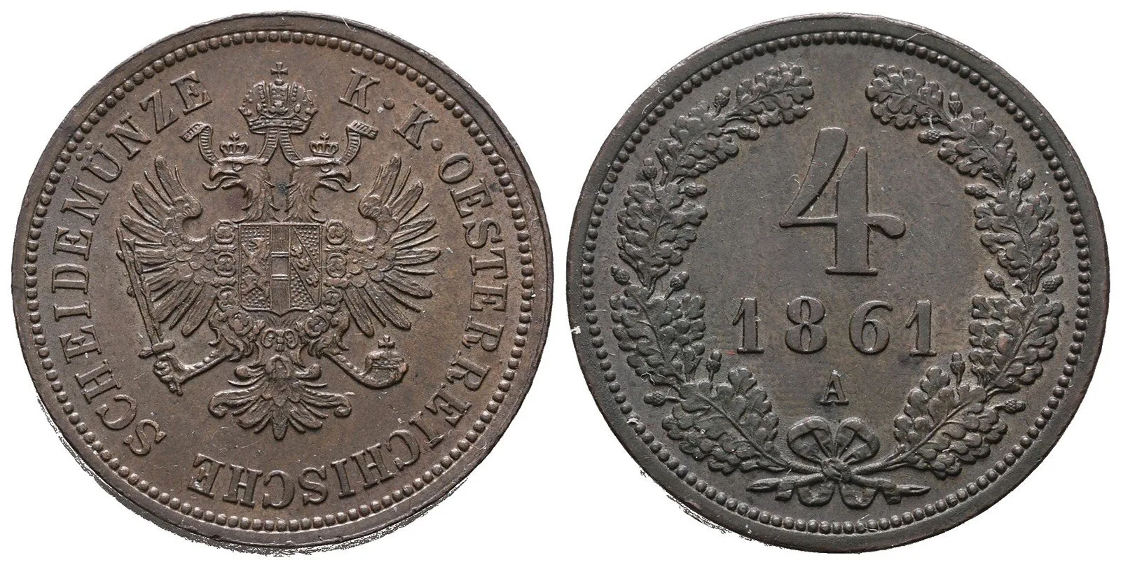 Rakouská a spolková měna, 1857 - 1892 — 1