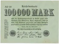 Německo, 100 000 Mark 1923, Ro.90a