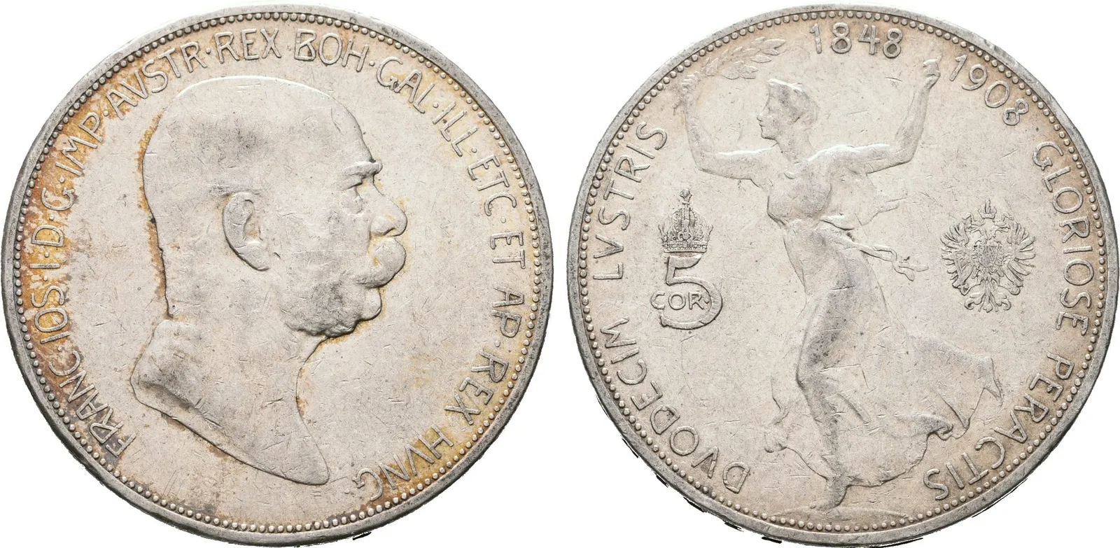 5 Koruna 1908 - jubilejní
