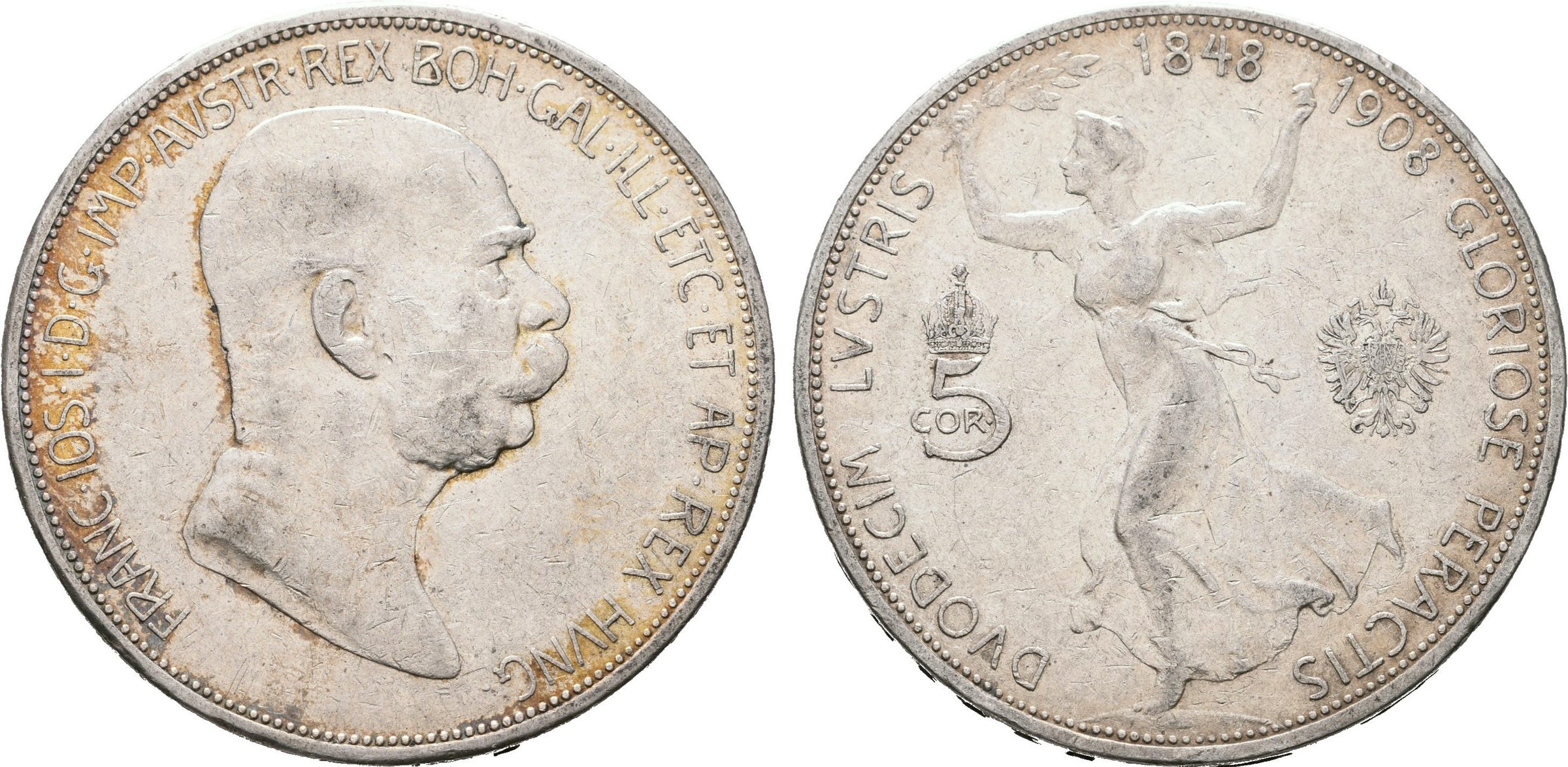 5 Koruna 1908 - jubilejní