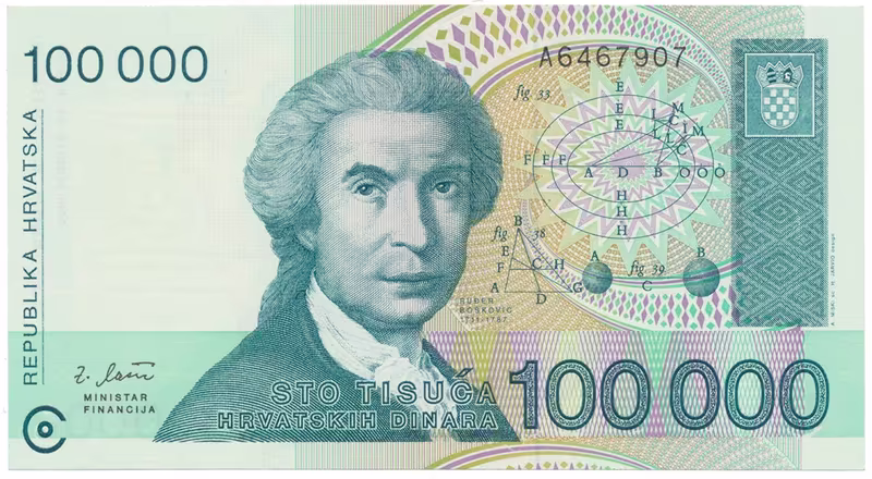 Chorvatsko, 100.000 Dinar 1993, P.27a