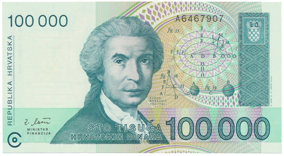 Chorvatsko, 100.000 Dinar 1993, P.27a