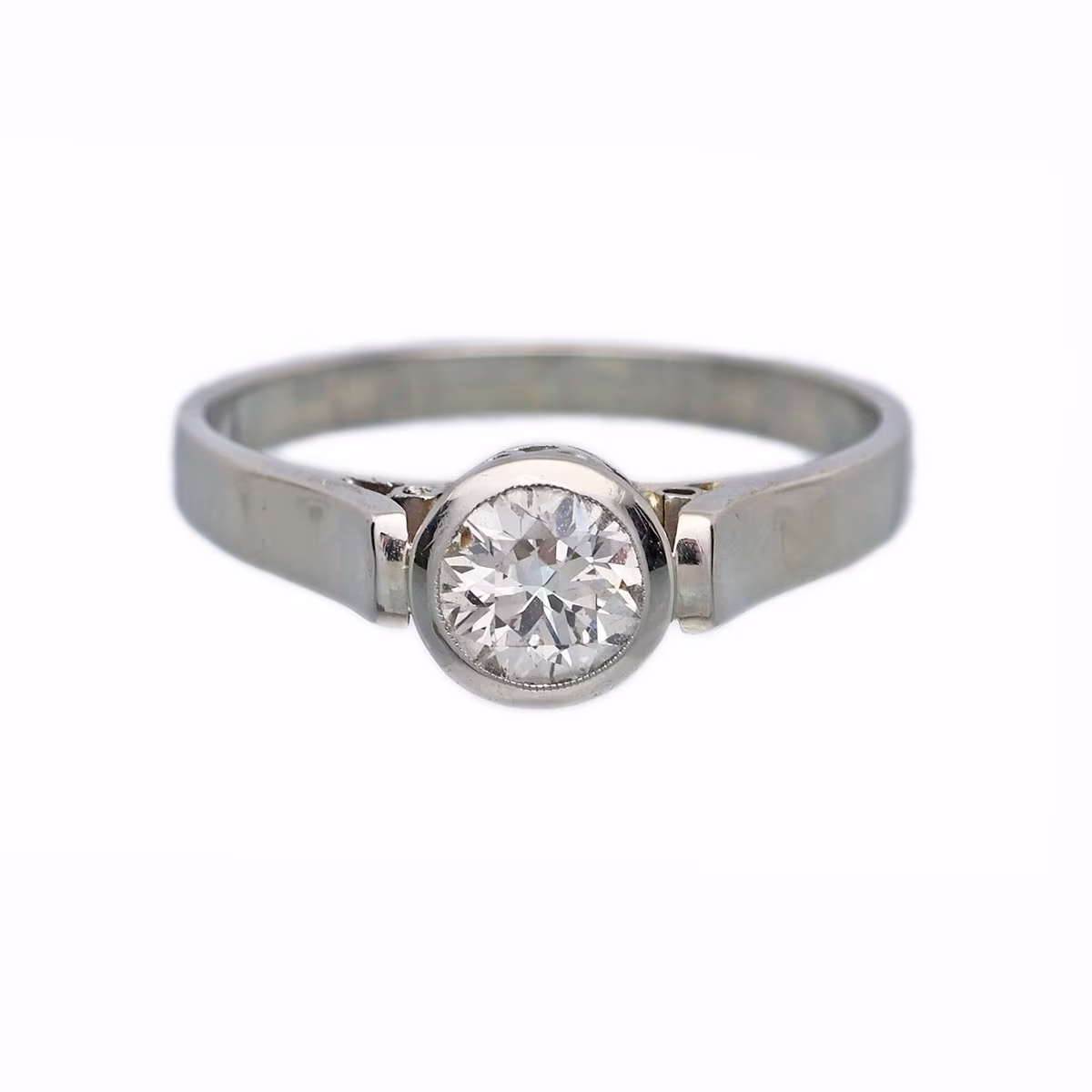 Art deco zlatý prsten s přírodním diamantem 0,60ct + CERTIFIKÁT PRAVOSTI