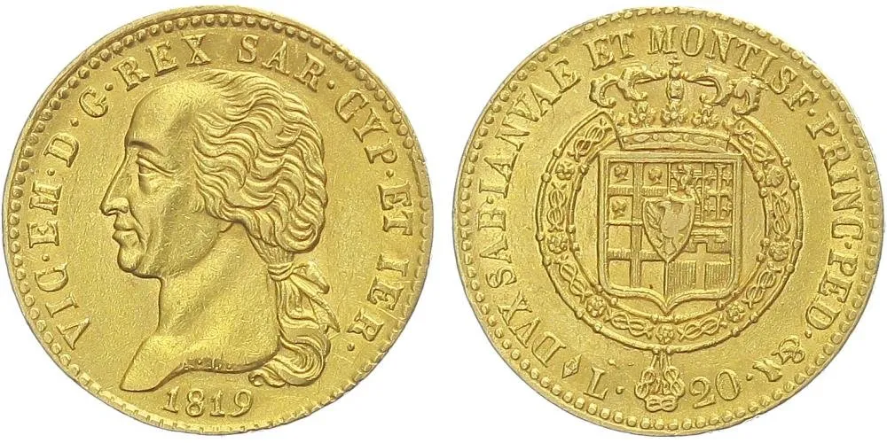 Itálie - Sardínie, Vittorio Emanuele I., 1802 - 1821 — 1