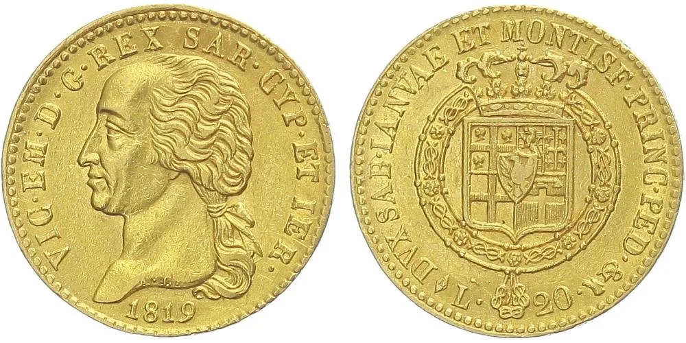 Itálie - Sardínie, Vittorio Emanuele I., 1802 - 1821 — 1