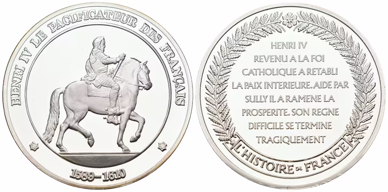 Francie - AR Medaile b.l. - Henri IV