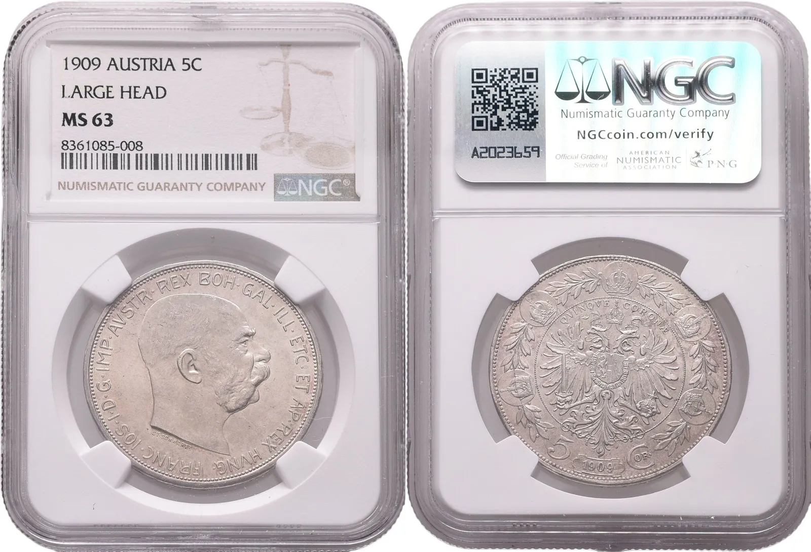 5 Koruna 1909 - NGC
