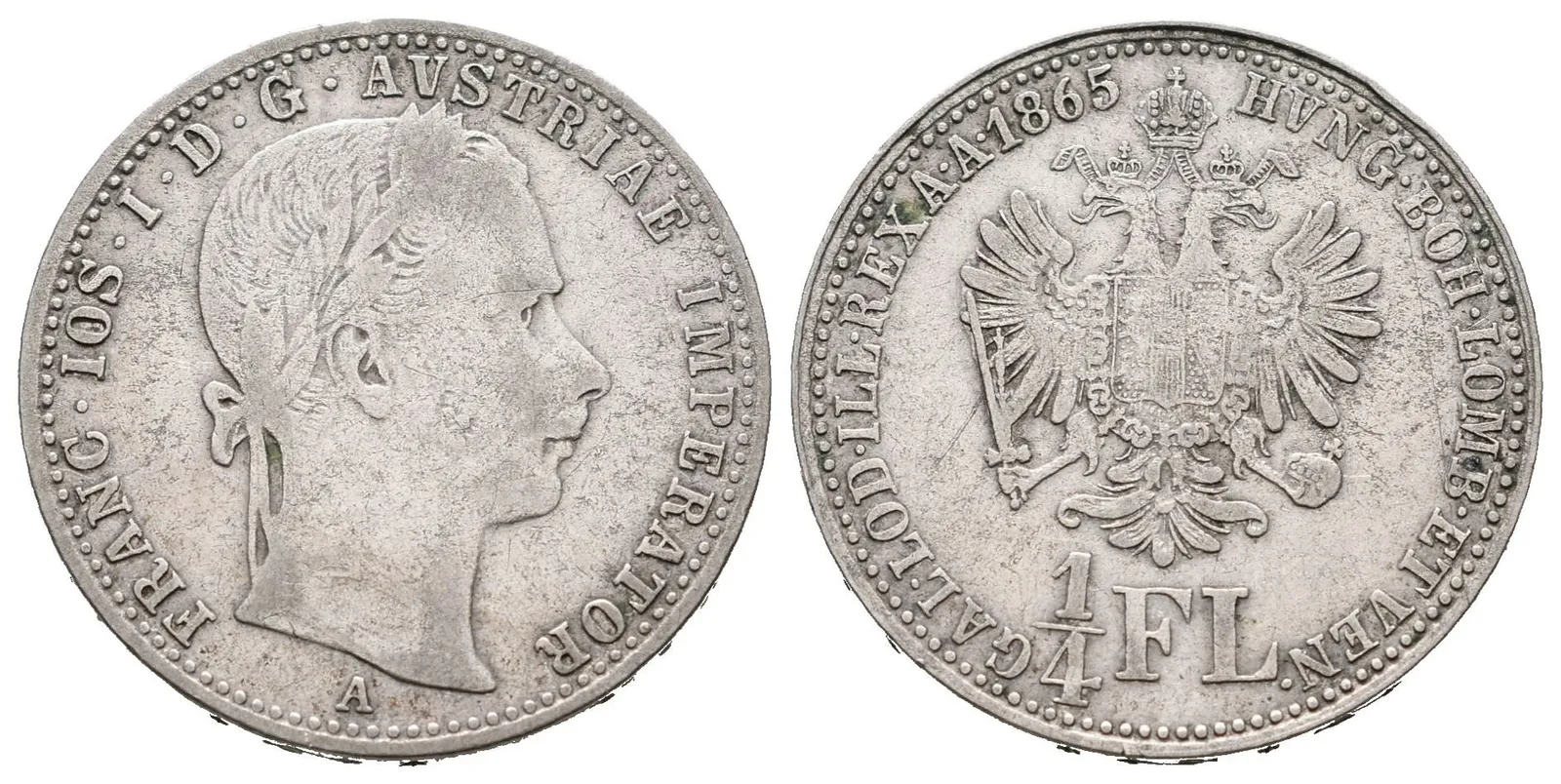 1/4 Zlatník 1865 A
