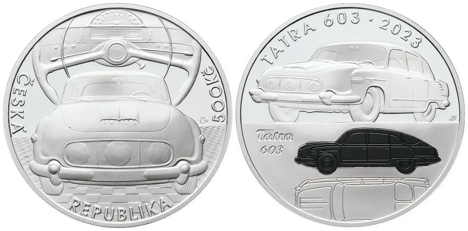 500 Kč 2023 - Automobil Tatra 603, PROOF