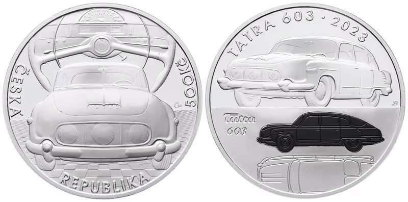 500 Kč 2023 - Automobil Tatra 603, PROOF
