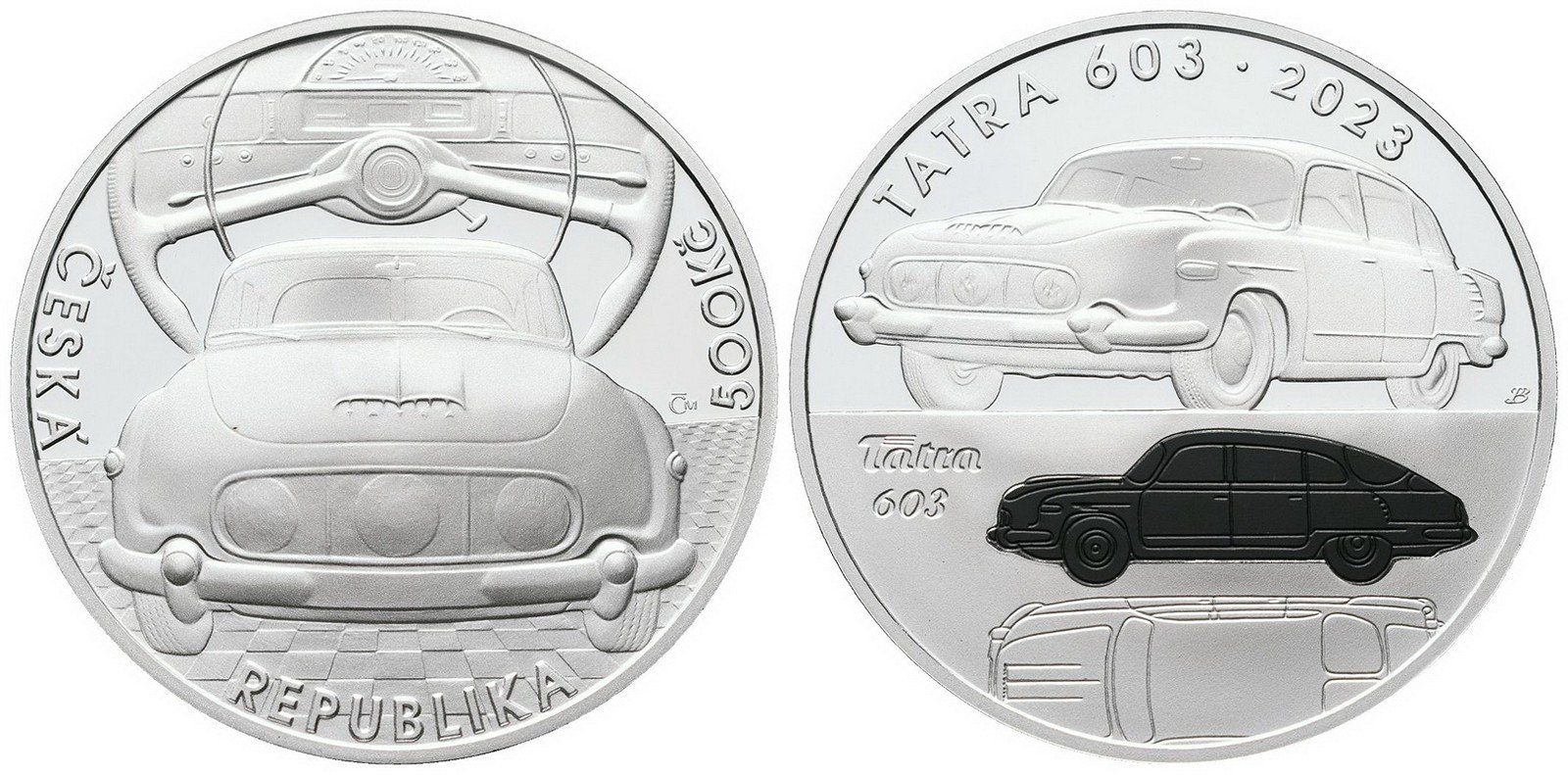 500 Kč 2023 - Automobil Tatra 603, PROOF