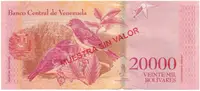 Venezuela, 20.000 Bolivares 2016, anulát - MUESTRA SIN VALOR, P.99as - fotografie 2