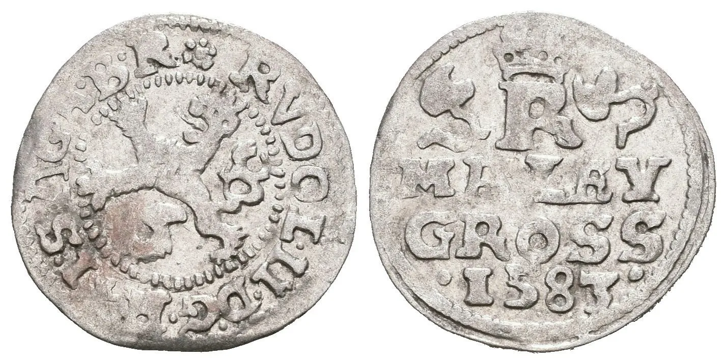 Malý groš 1583, České Budějovice-Schönfeld, HN.18b (opis 7a), — 1