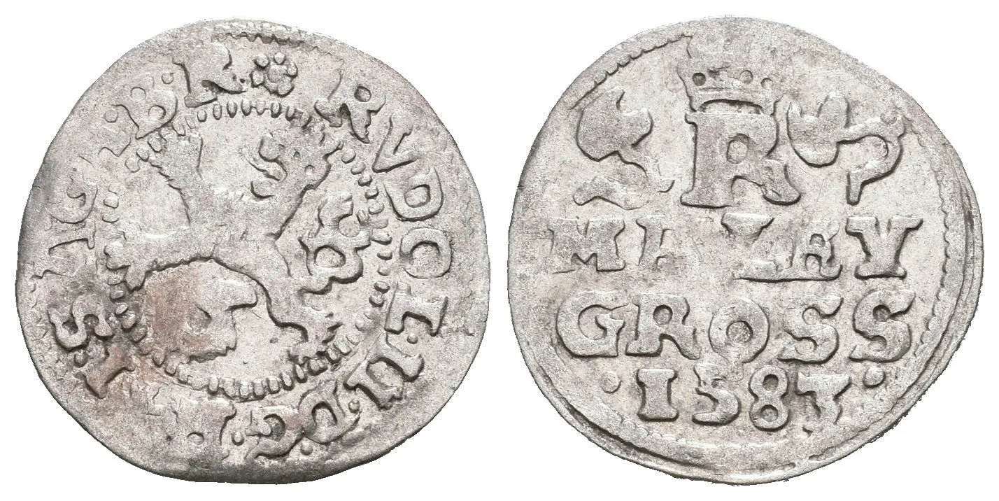Malý groš 1583, České Budějovice-Schönfeld, HN.18b (opis 7a), — 1