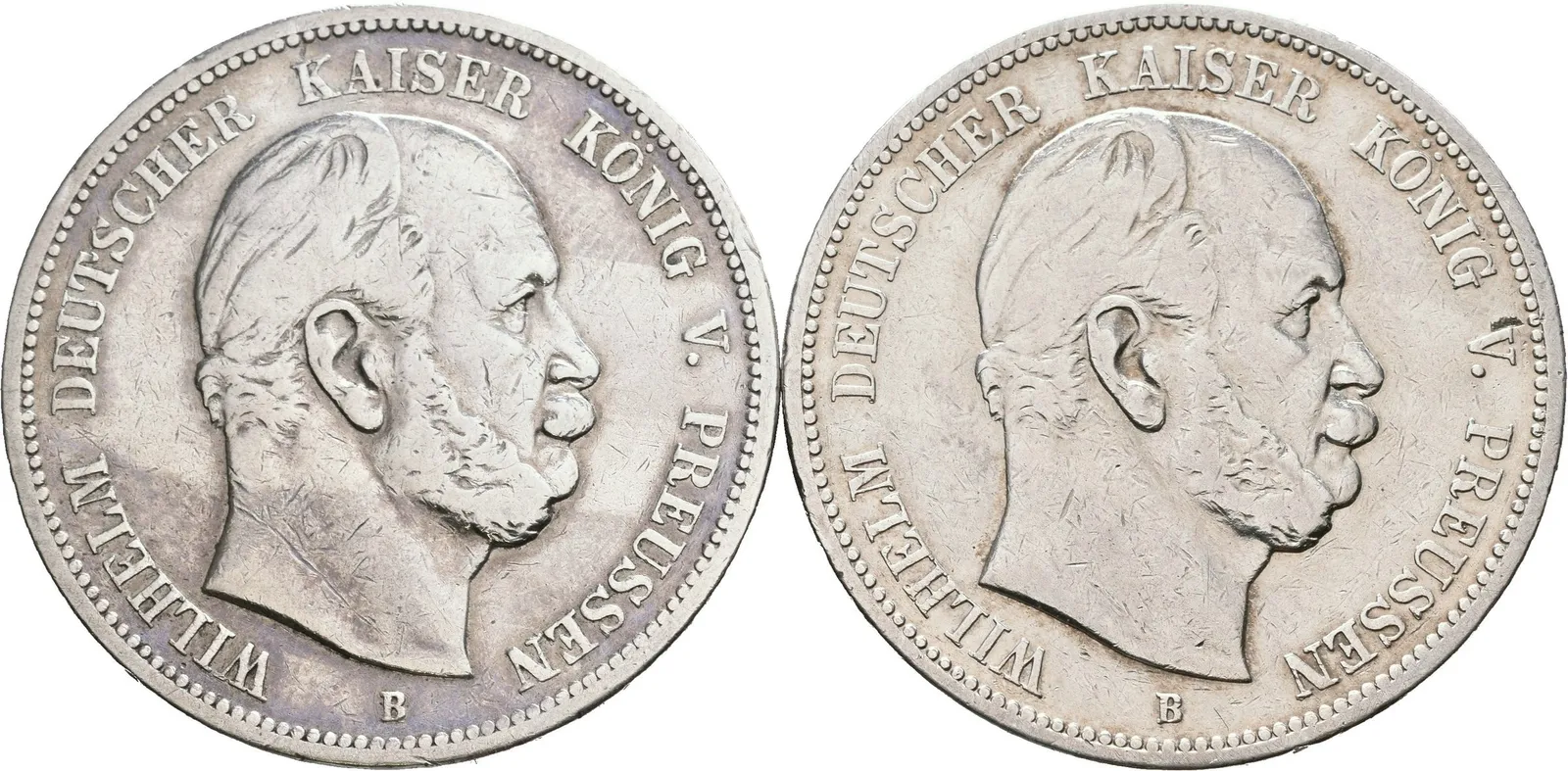 5 Marka 1876 B, J.97B, patina, rysky a hranky_2 ks — 1
