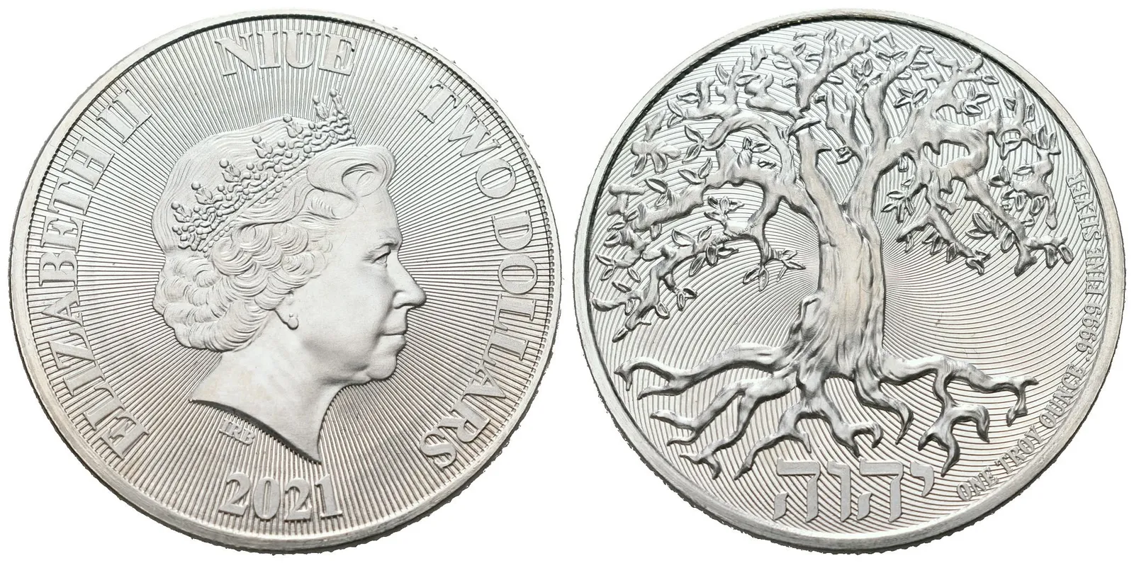 Niue, 2 Dollars 2021 - 1 Oz (Strom života)