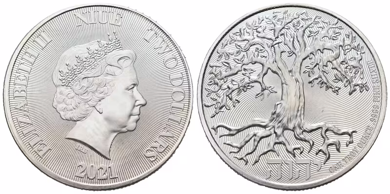 Niue, 2 Dollars 2021 - 1 Oz (Strom života)