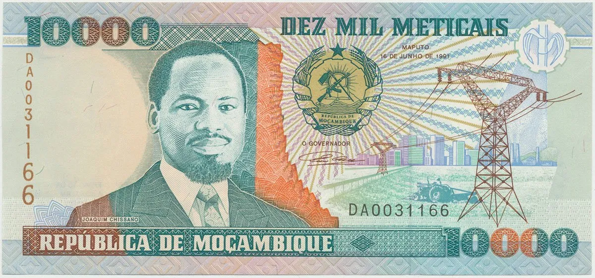 Mosambik, 10000 Meticais 1991, P.137