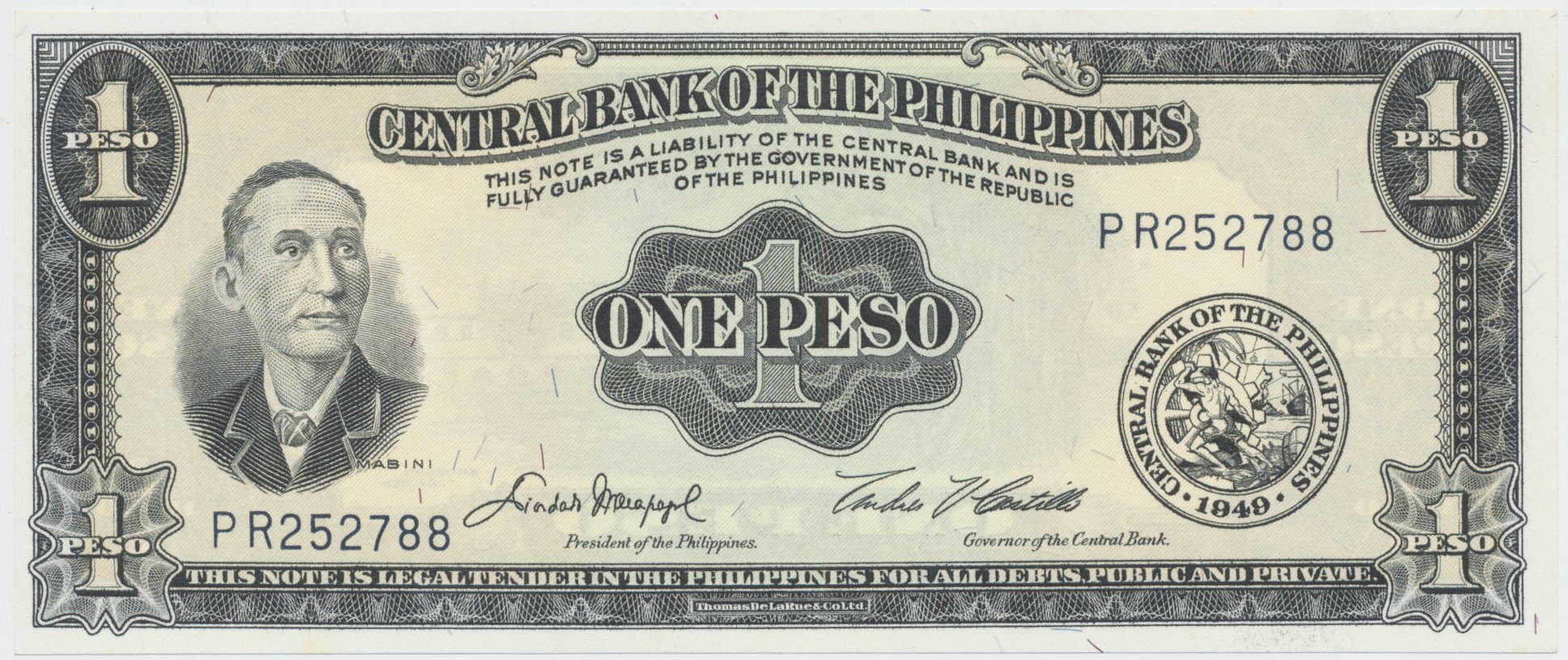 Filipíny, 1 Peso (1949), P.133f