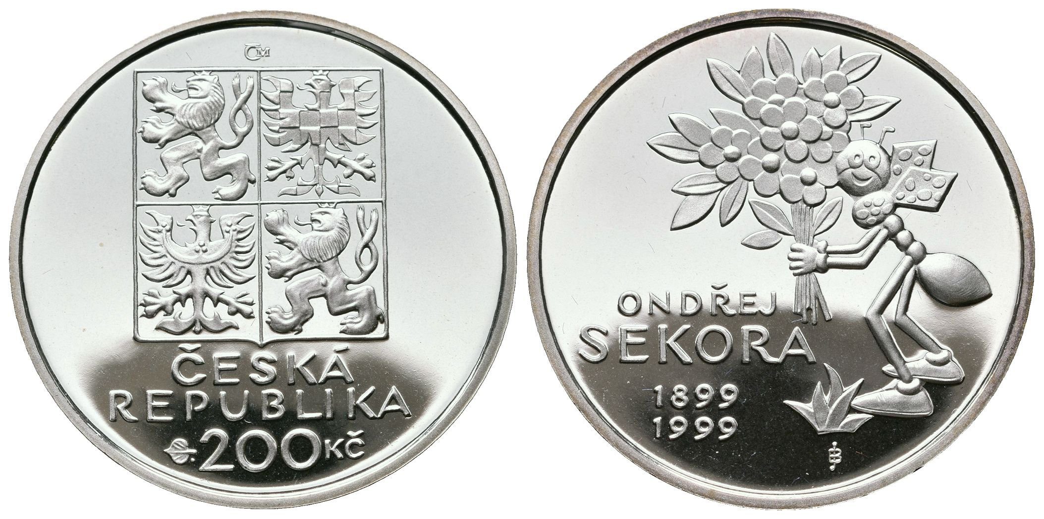 200 Kč 1999 - Ondřej Sekora, PROOF