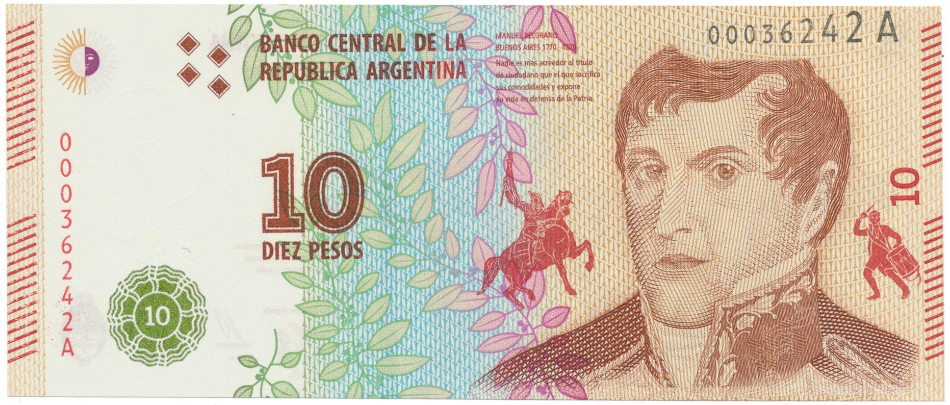 Argentina, 10 Pesos (2015), P.359