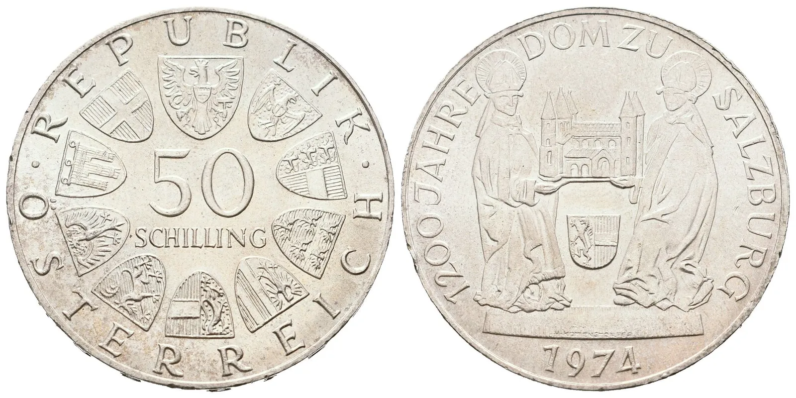 Rakousko, 50 Schilling 1974 - Salzburský dóm