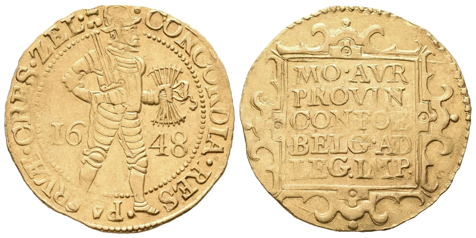 2 Dukát 1648, Fr.306, KM.35, pěkná zachovalost, zbytky lesku, — 1