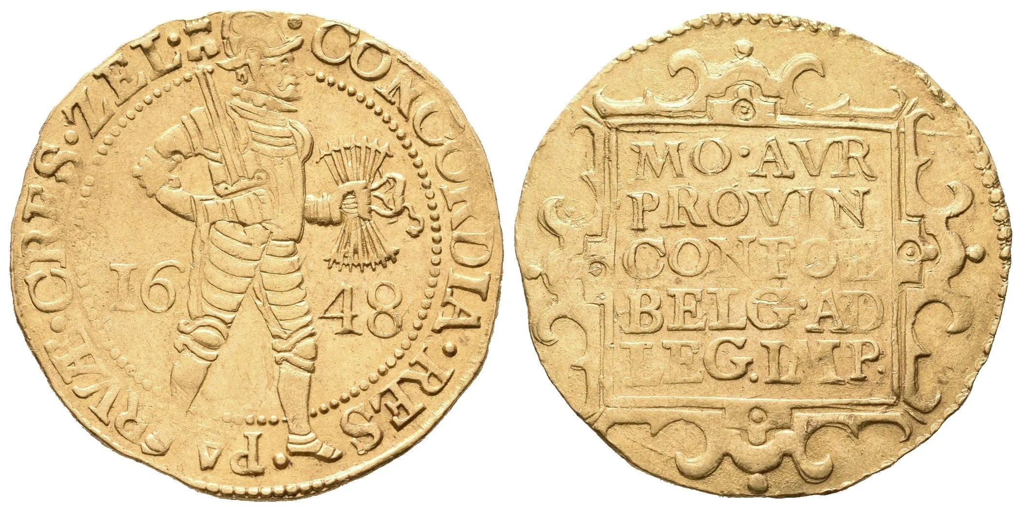 2 Dukát 1648, Fr.306, KM.35, pěkná zachovalost, zbytky lesku, — 1