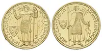 Sada dukátů 1923/2022 - Dukát Sv. Václava, soutěžní návrhy Otakara Španiela, Au — 1