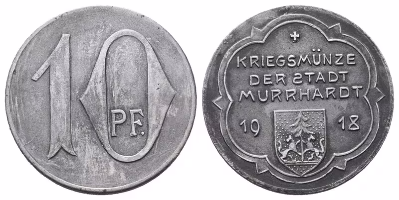 Nouzové ražby, 10 Pfennig 1918 - Murrhardt