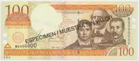 Dominikánská republika, 100 Pesos Oro 2001, P.167s2