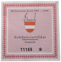 Rakousko, 1000 Schilling 1996 - Císař Otto III. - fotografie 2